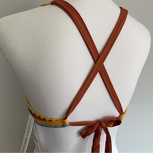 Lucky Brand Avila Hipster Cross Back Bikini Large NWT - Picture 7 of 15